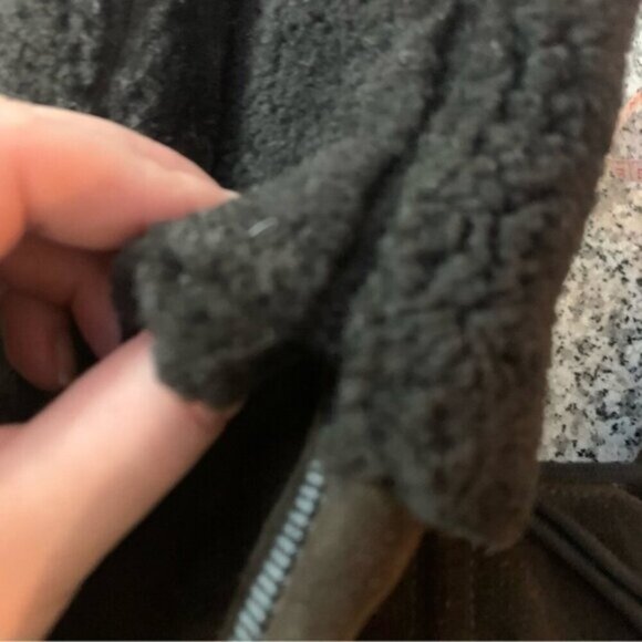 Prada Brown Suede Leather Shearling Knee High Wedge Boots 7 - Picture 15 of 15